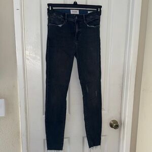 Frame Denim Women's Dark Gray Skinny Jeans